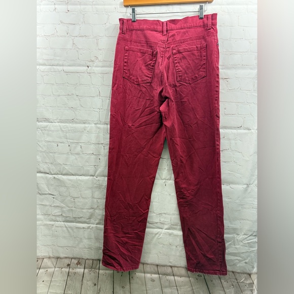 Gloria Vanderbilt Amanda Pants Womens Size 10 Long Faded Brick Red 5 Pockets - Picture 2 of 7